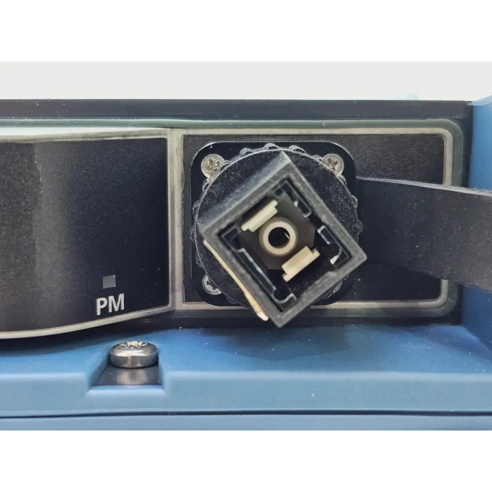 EXFO MAX-940 fiber certifier unit showing power button and side controls