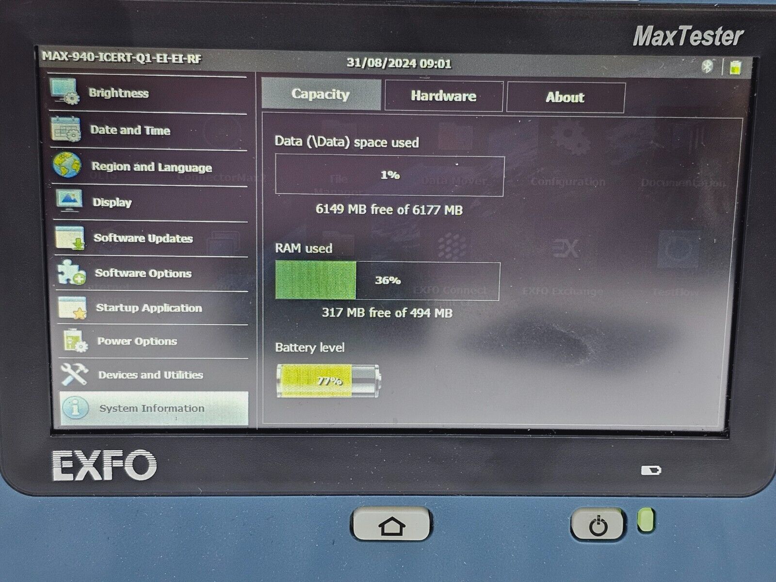 2x EXFO OLTS MAX-940 ICERT QUAD 850/1300/1310/1550 SM MM Fiber Certifier Tier-1