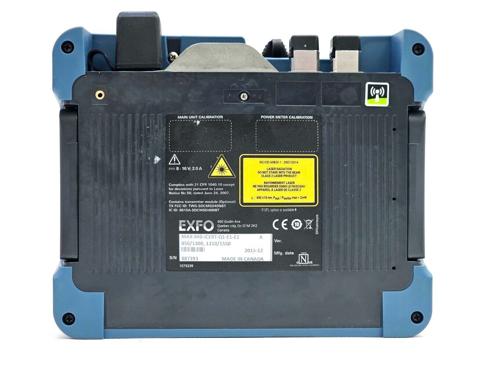 2x EXFO OLTS MAX-940 ICERT QUAD 850/1300/1310/1550 SM MM Fiber Certifier Tier-1