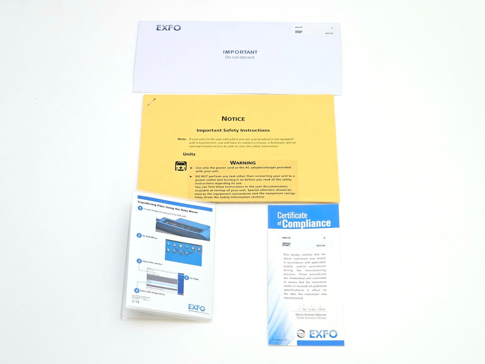 2x EXFO OLTS MAX-940 ICERT QUAD 850/1300/1310/1550 SM MM Fiber Certifier Tier-1