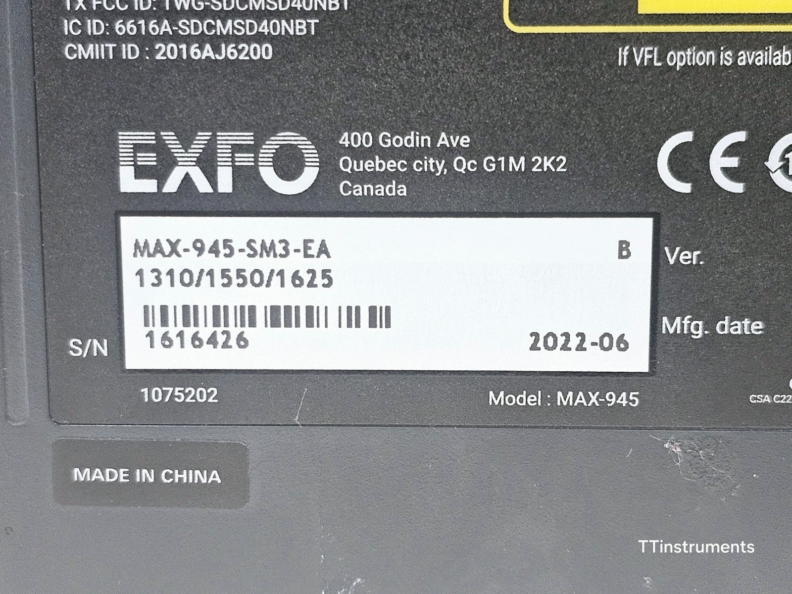 2x EXFO OLTS MAX-945-SM3 1310/1550/1625 SM Optical Loss Tester Set MAX-945 ORL