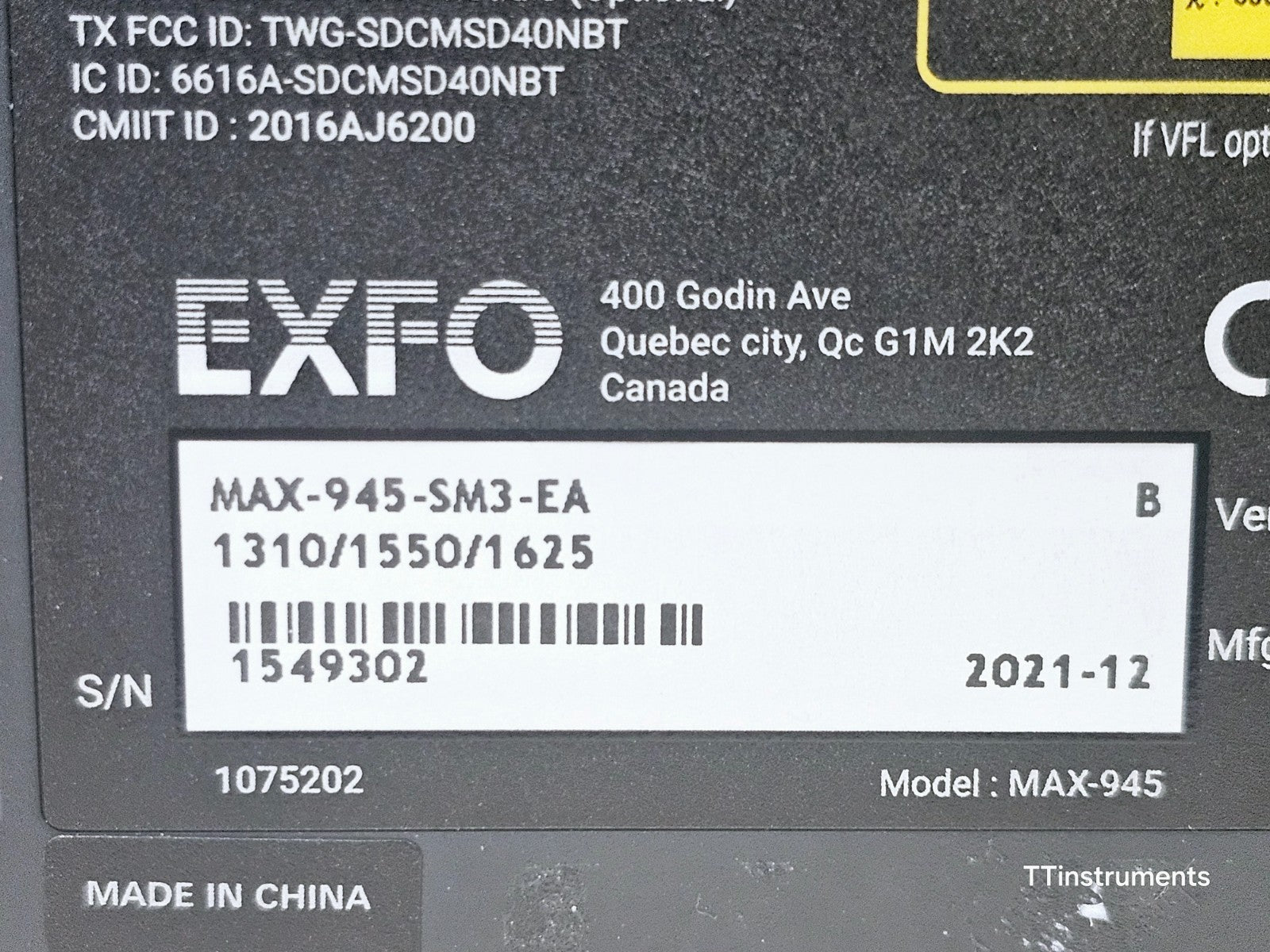 2x EXFO OLTS MAX-945-SM3 1310/1550/1625 SM Optical Loss Tester Set MAX-945 ORL