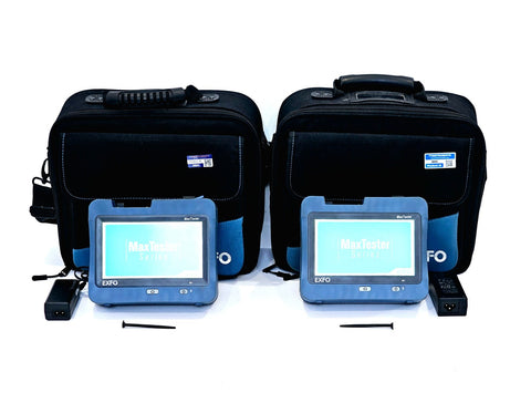 2x EXFO OLTS MAX-945-SM3 1310/1550/1625 SM Optical Loss Tester Set MAX-945 ORL