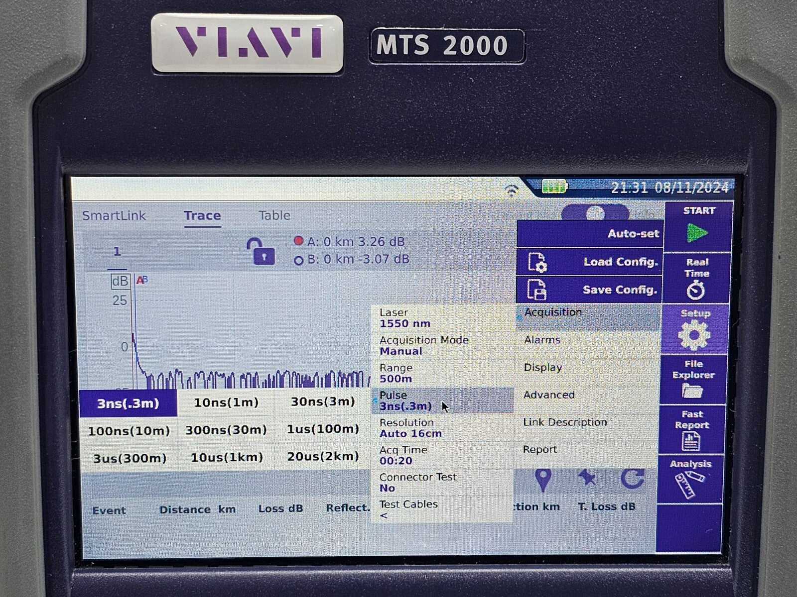 2x Viavi JDSU MTS 2000 V2 with 4138 MP49 Metro PON 1310/1490/1550 nm OTDR