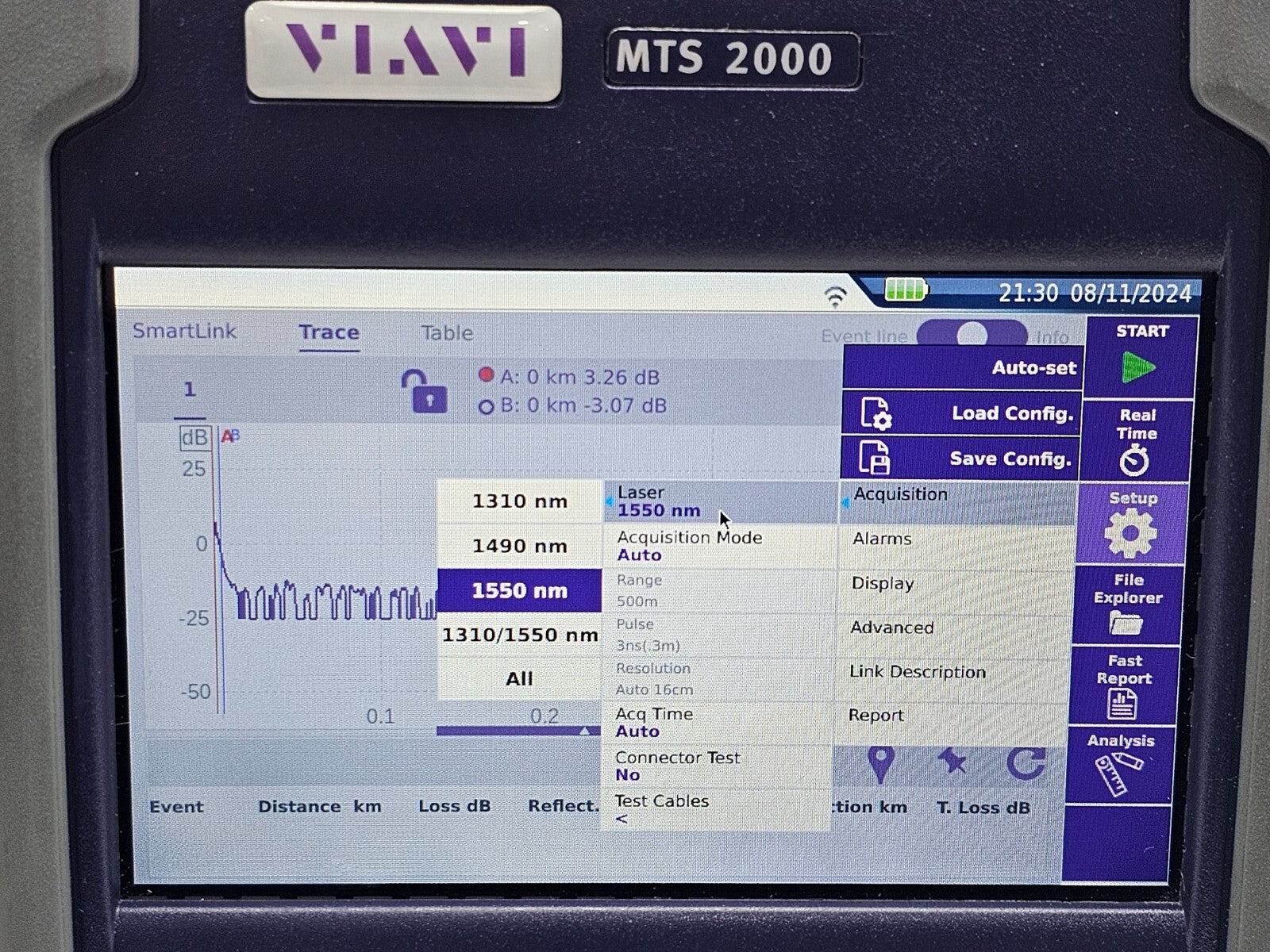 2x Viavi JDSU MTS 2000 V2 with 4138 MP49 Metro PON 1310/1490/1550 nm OTDR