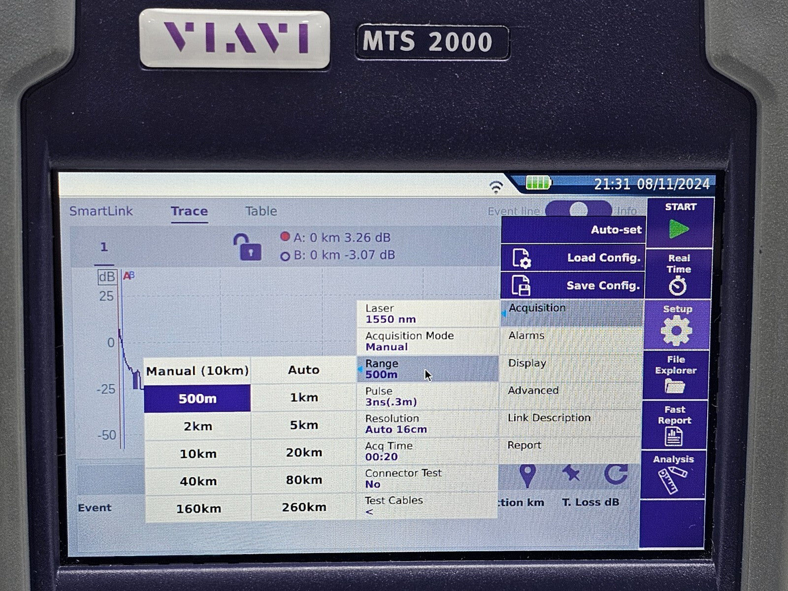 2x Viavi JDSU MTS 2000 V2 with 4138 MP49 Metro PON 1310/1490/1550 nm OTDR