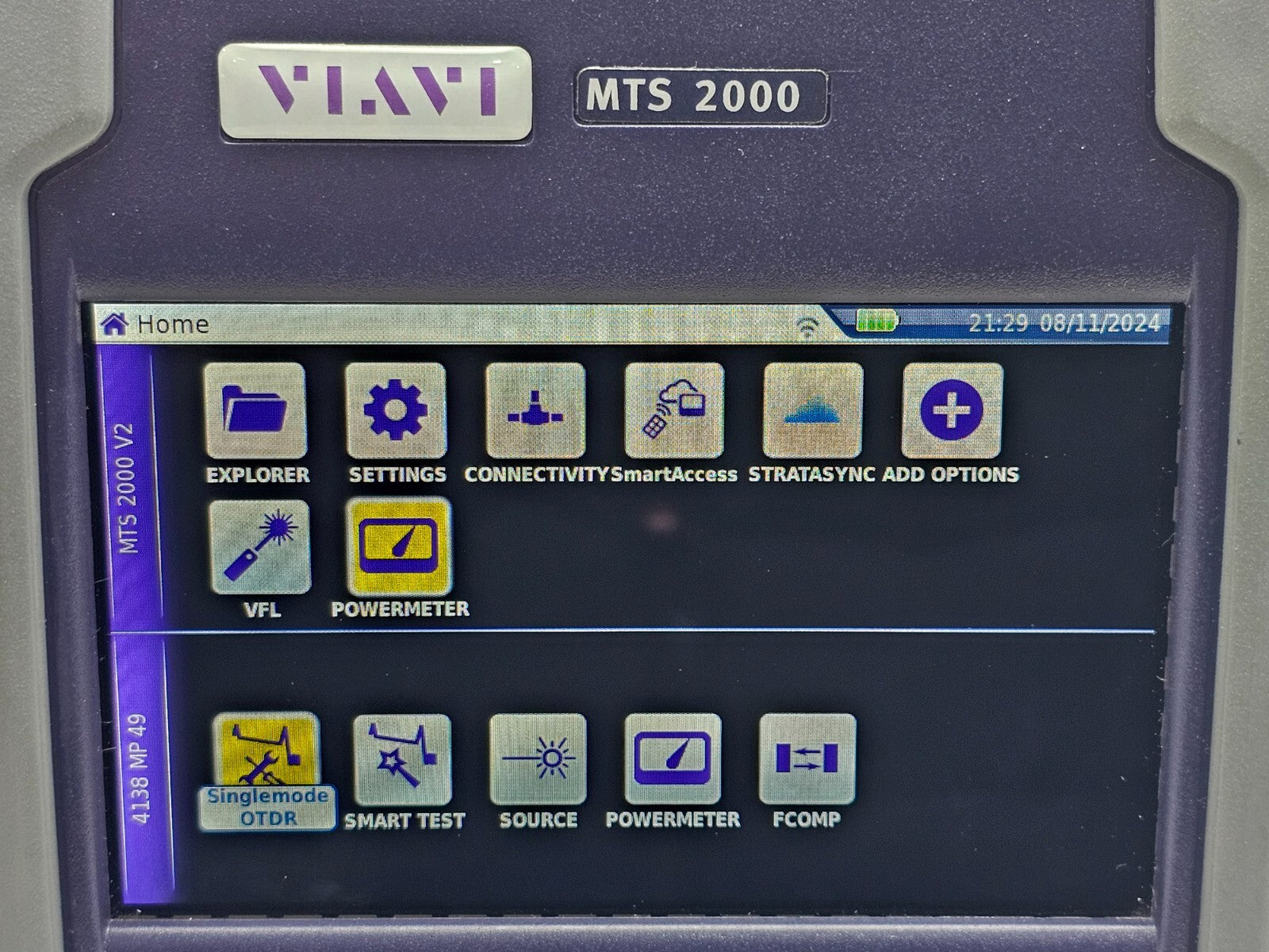 2x Viavi JDSU MTS 2000 V2 with 4138 MP49 Metro PON 1310/1490/1550 nm OTDR