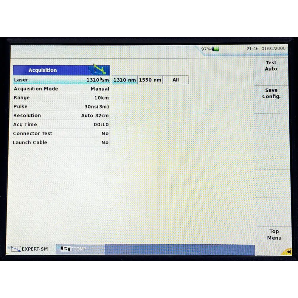 Viavi MTS 6000A V2 OTDR screen showing Expert OTDR software option active