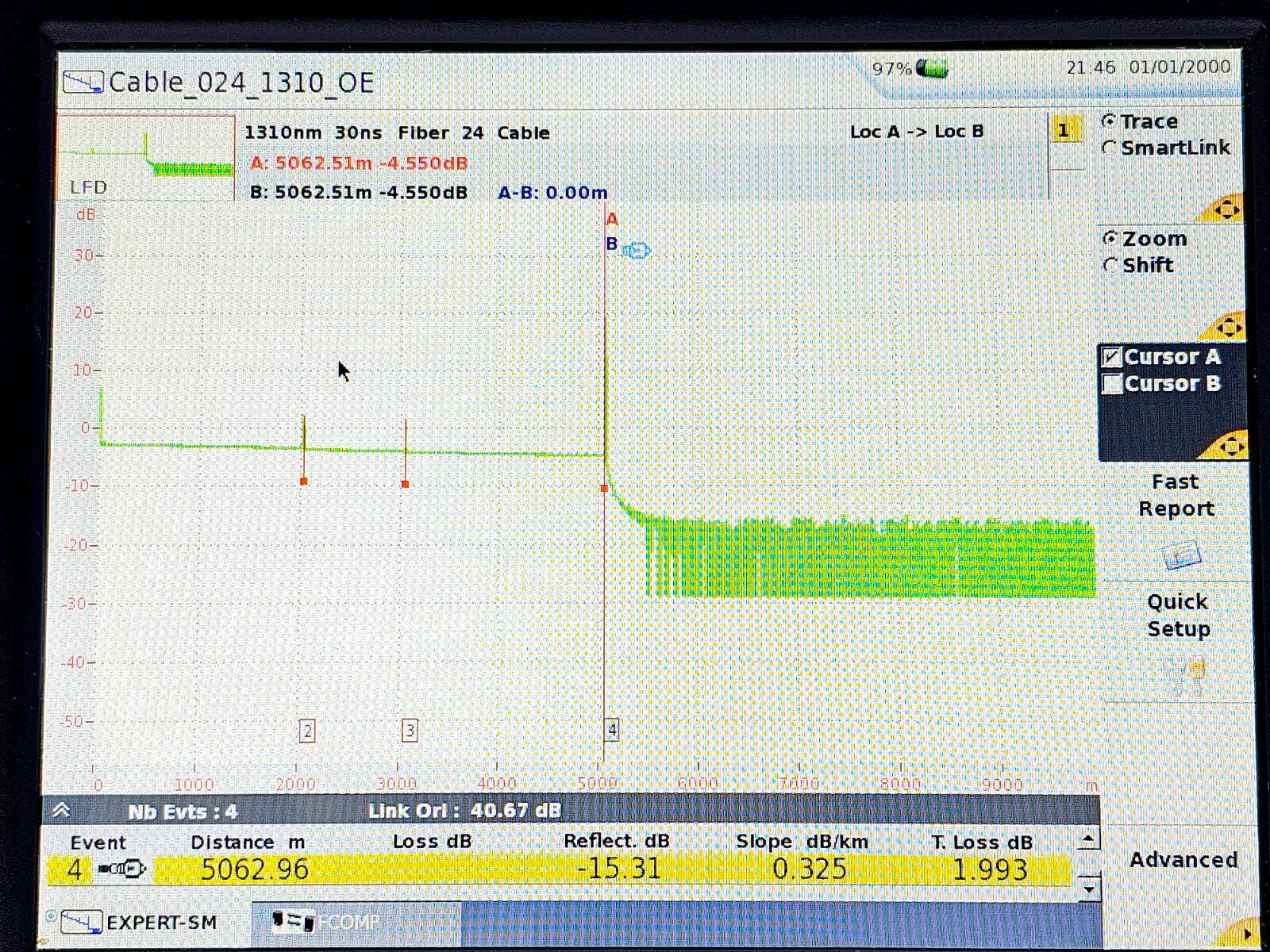 2x Viavi JDSU MTS 6000A V2 + 8126B SM OTDR 1310/1550nm 40 dB FCOMP IL ORL Bi-Dir