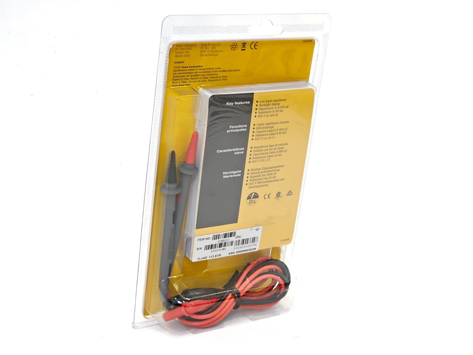 Fluke 113 True RMS Multimeter with Leads