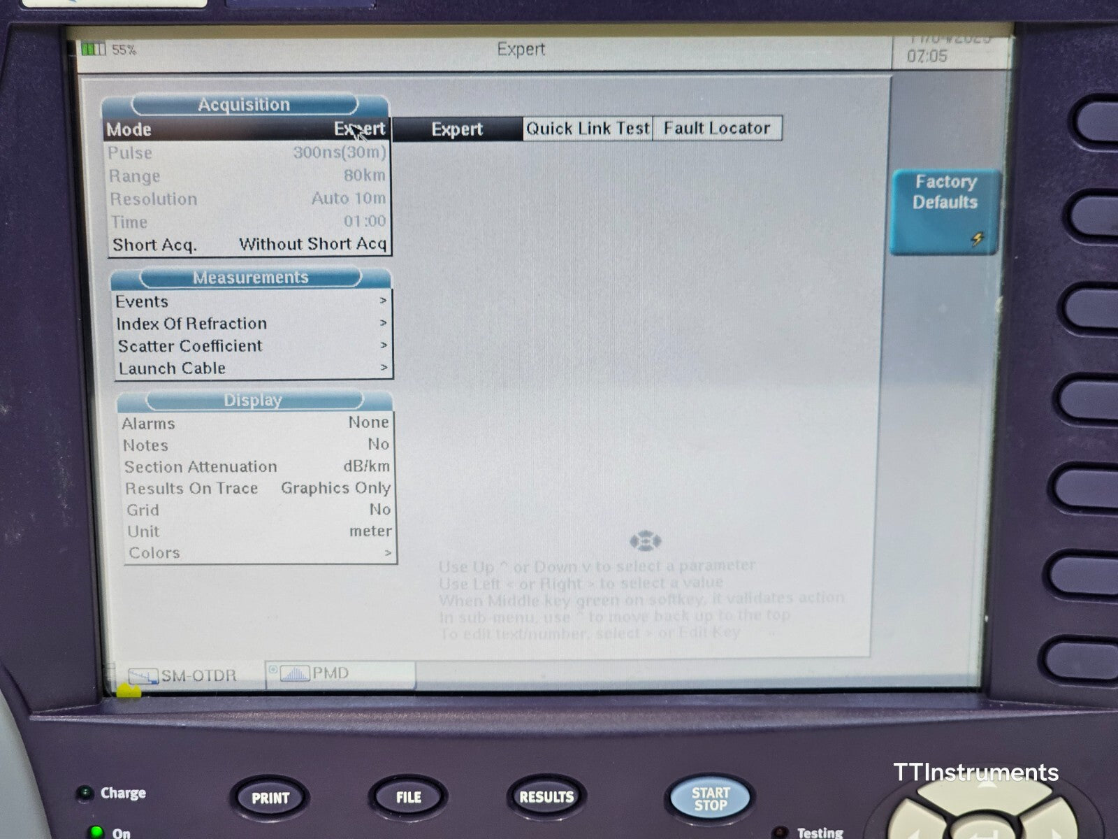 Calibrated Viavi JDSU T-BERD 8000 with CD PMD Analyzer 5083CD OTDR 81PMD