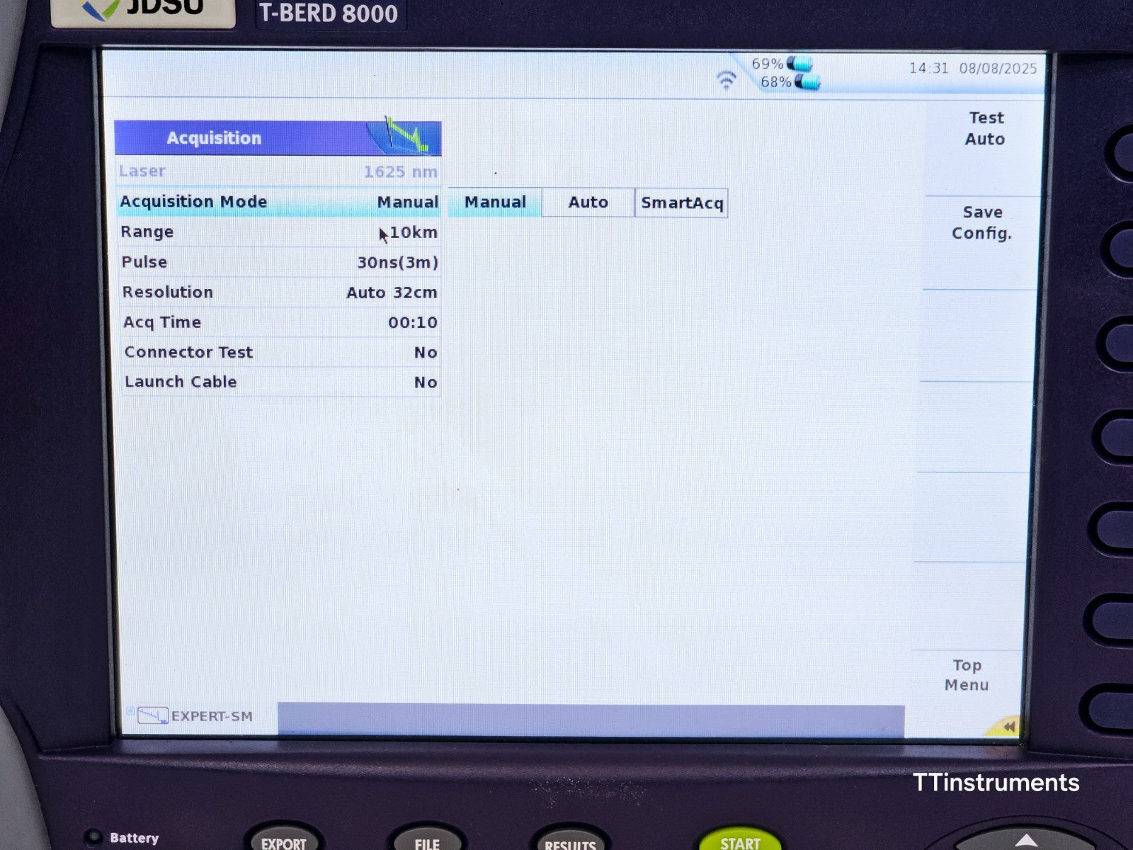 Viavi T-BERD 8000E V2 + 81162C & 81165C 1625/1650 nm Filtered OTDR 47.5/46 dB