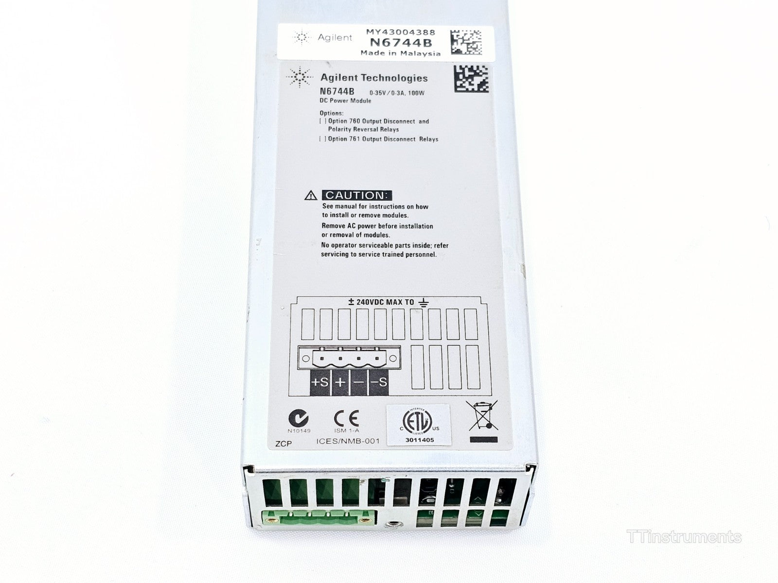 Agilent N6744B 35V/3A 100W DC Power Module