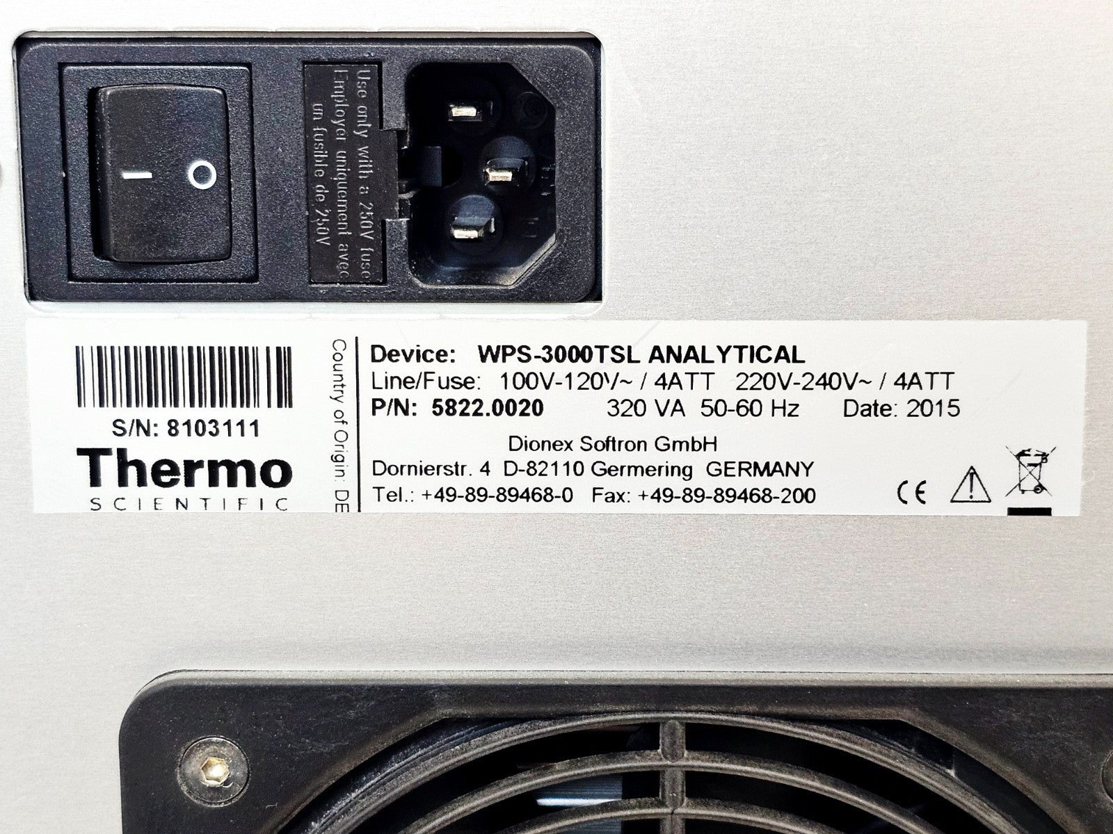 Thermo Scientific Dionex Ultimate 3000 Column + Autosampler + Pump +Solvent Rack