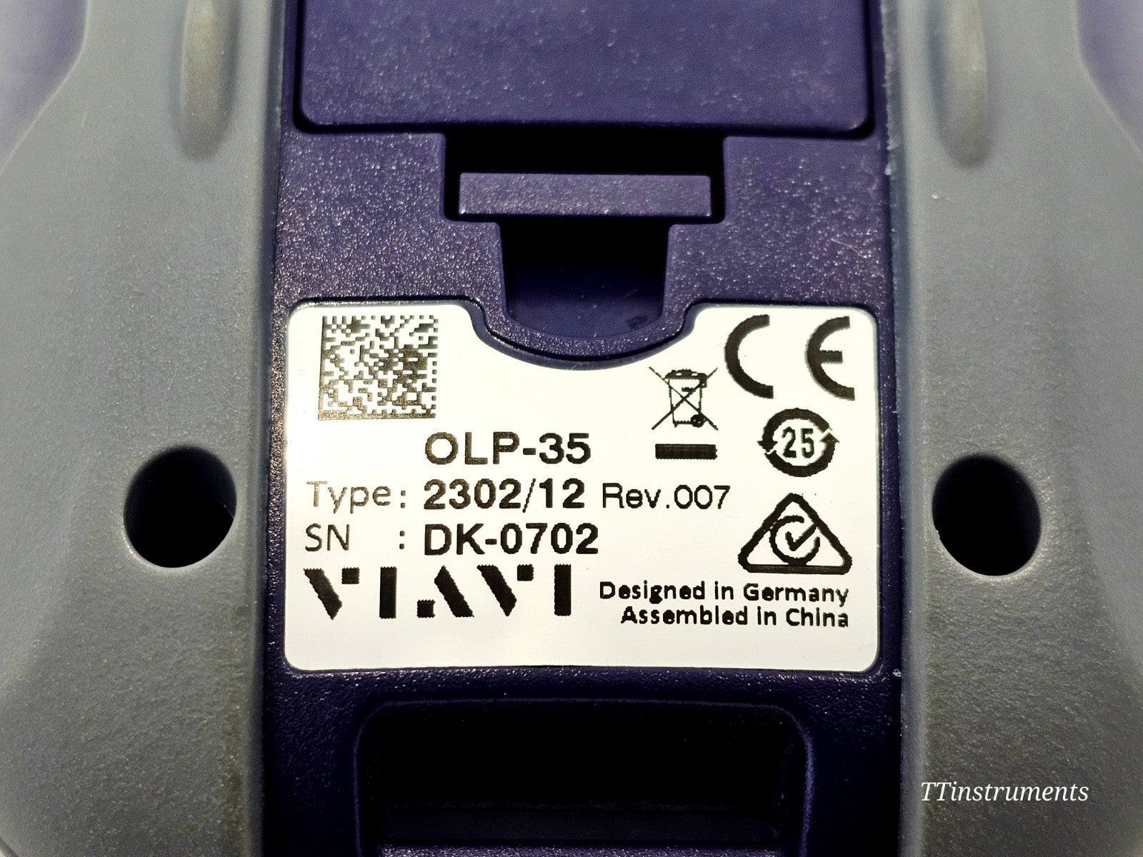 Viavi JDSU OLP-35 Optical Power Meter 2302/12 780 to 1650 nm InGaAs 2.5mm Connec