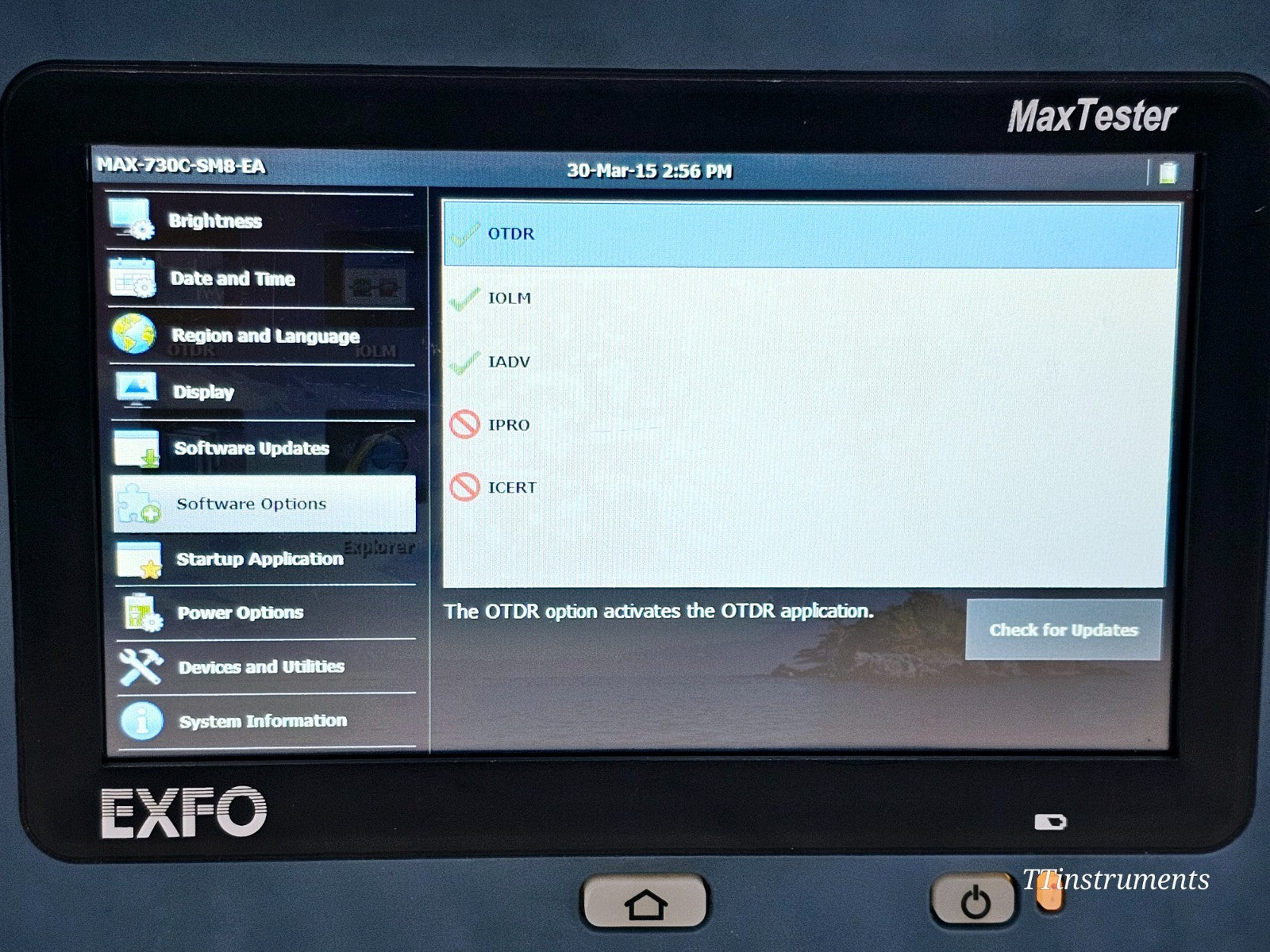 EXFO MAX-730C-SM8 OTDR iOLM IADV MaxTester 1310/1550 & 1650 LIVE SM8 MAX-730C