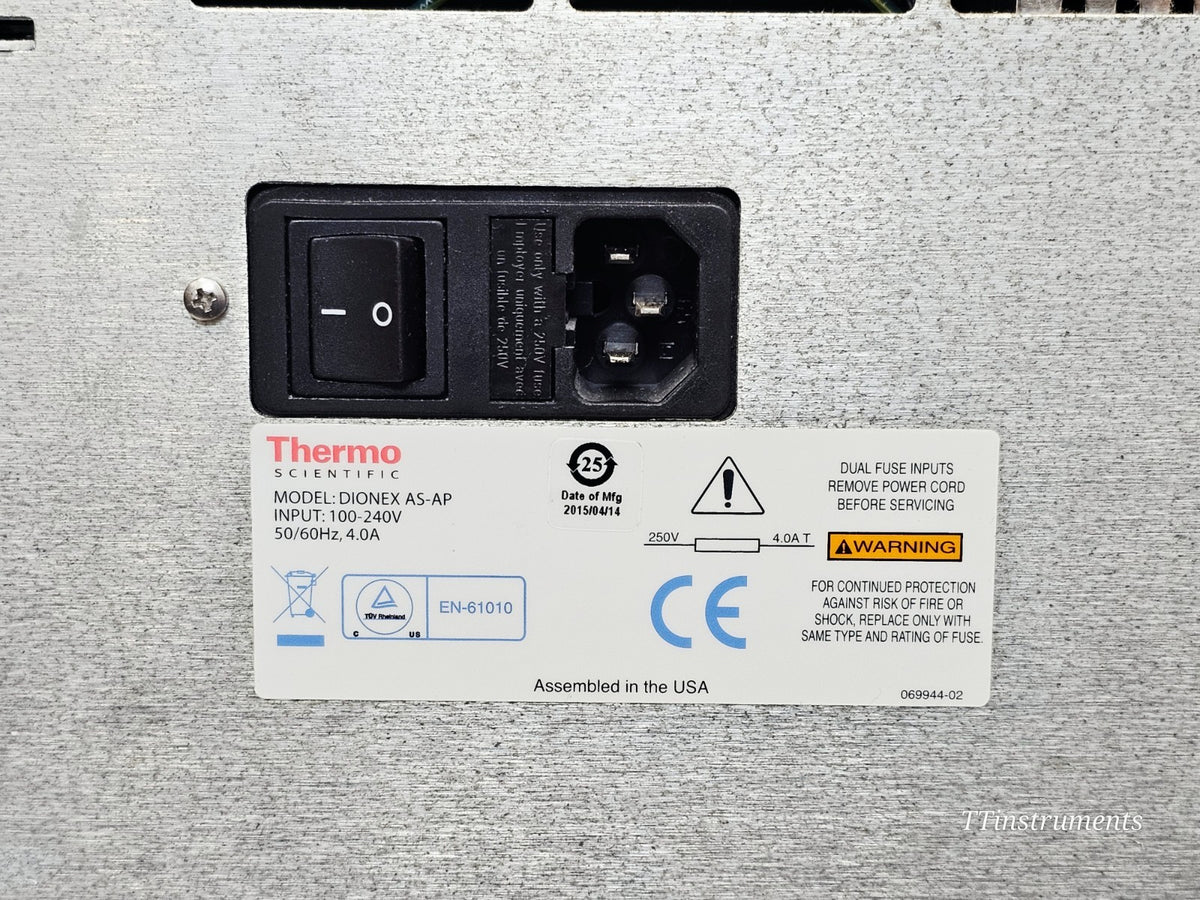 Thermo Scientific autosampler close-up detail used lab equipment