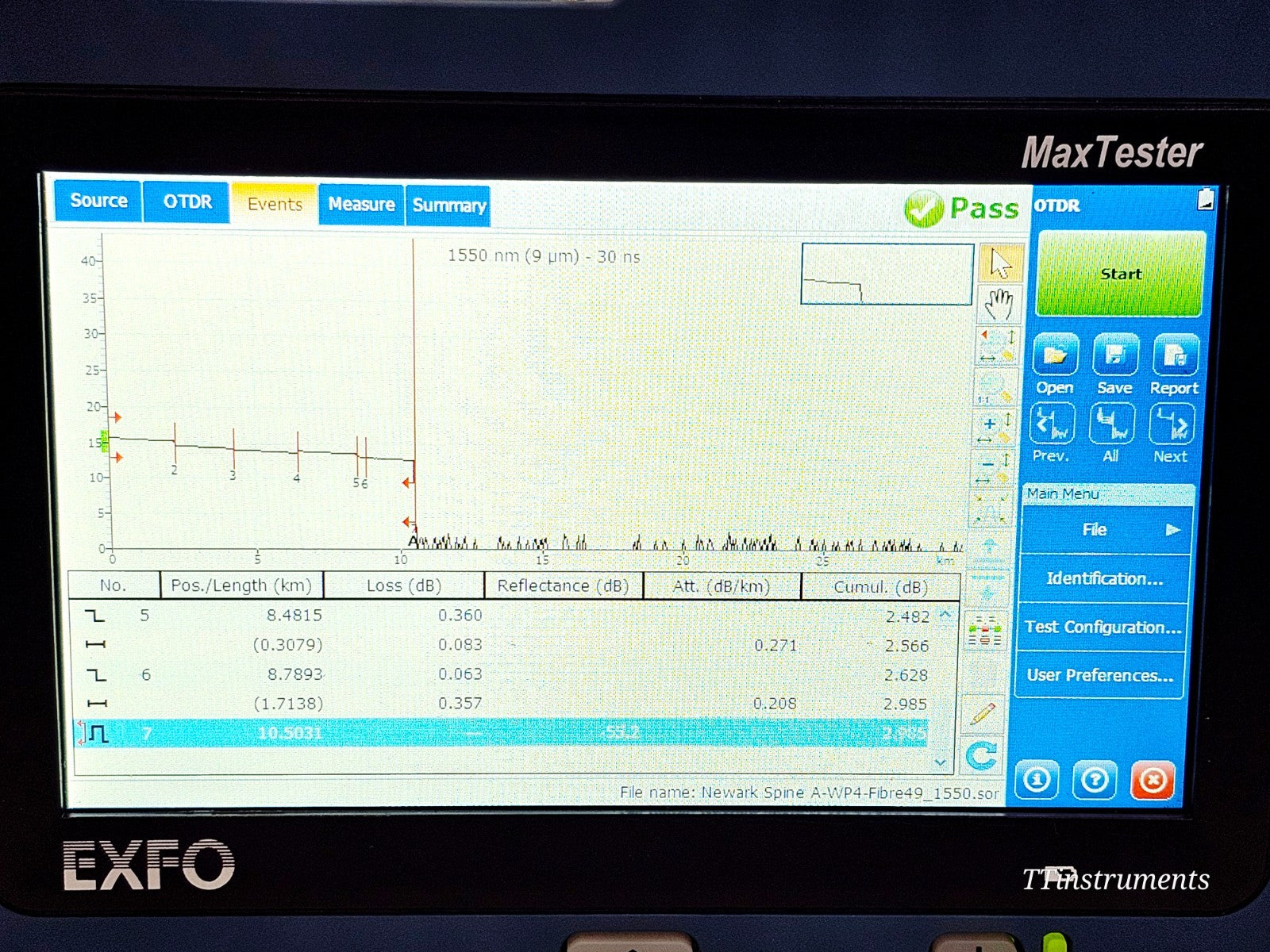 EXFO MAX-730C-SM8-EA OTDR full unit showing overall cosmetic condition