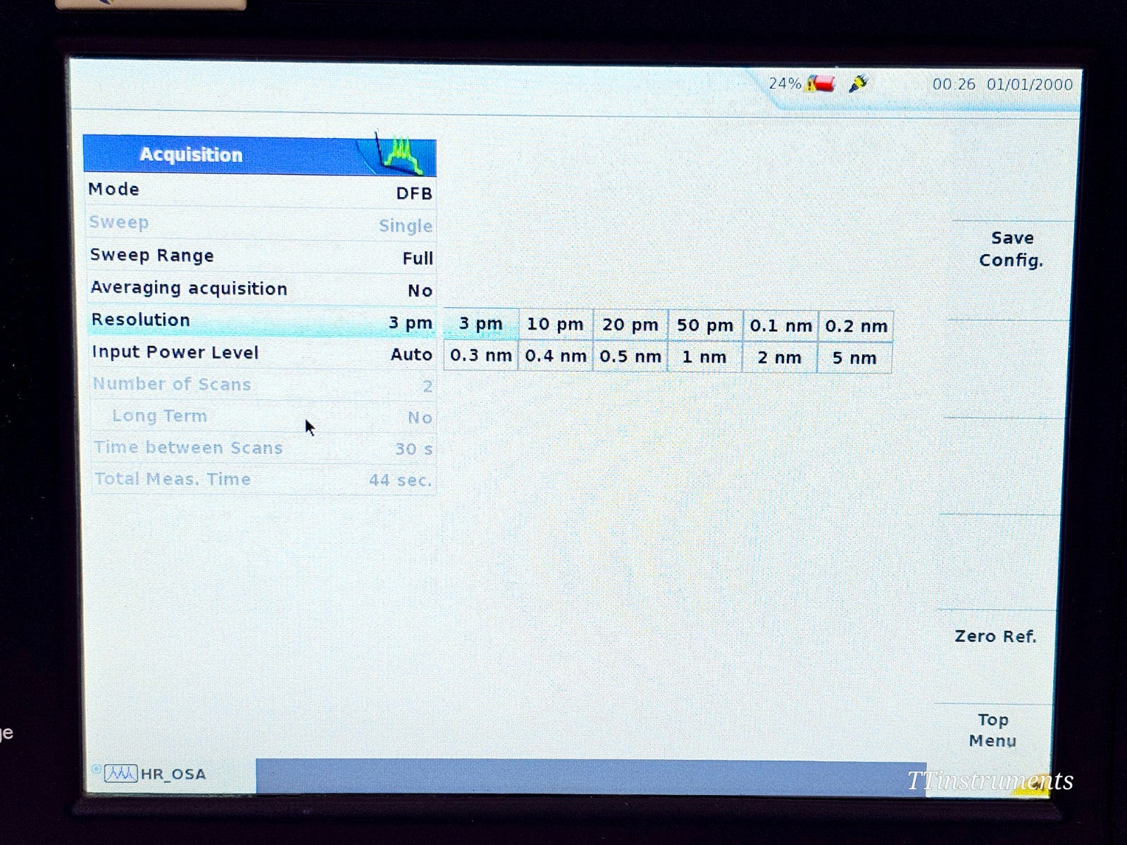 Calibrated Viavi MTS 6000A V2 OSA-610 High Resolution C-Band Optical Spectrum An