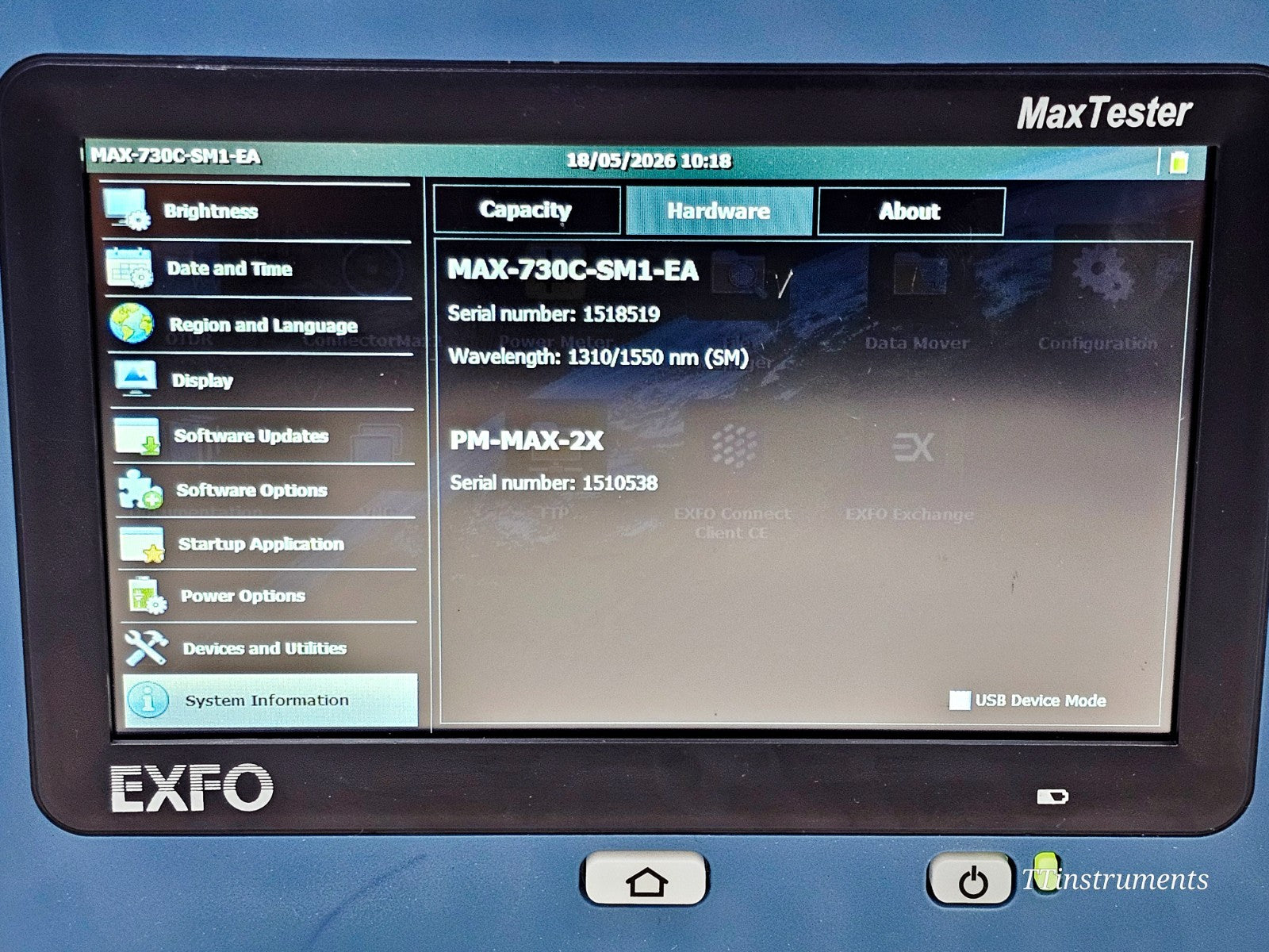EXFO MAX-730C-SM1-EA MaxTester 1310/1550nm SM OTDR + AFL OLS2 Dual Laser10