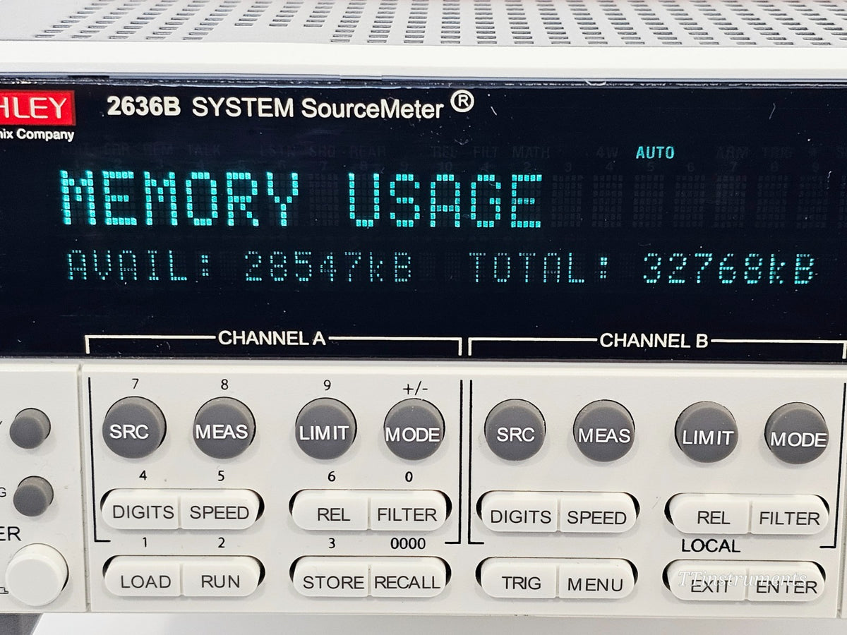 Keithley 2636B used source measure unit label and serial number plate