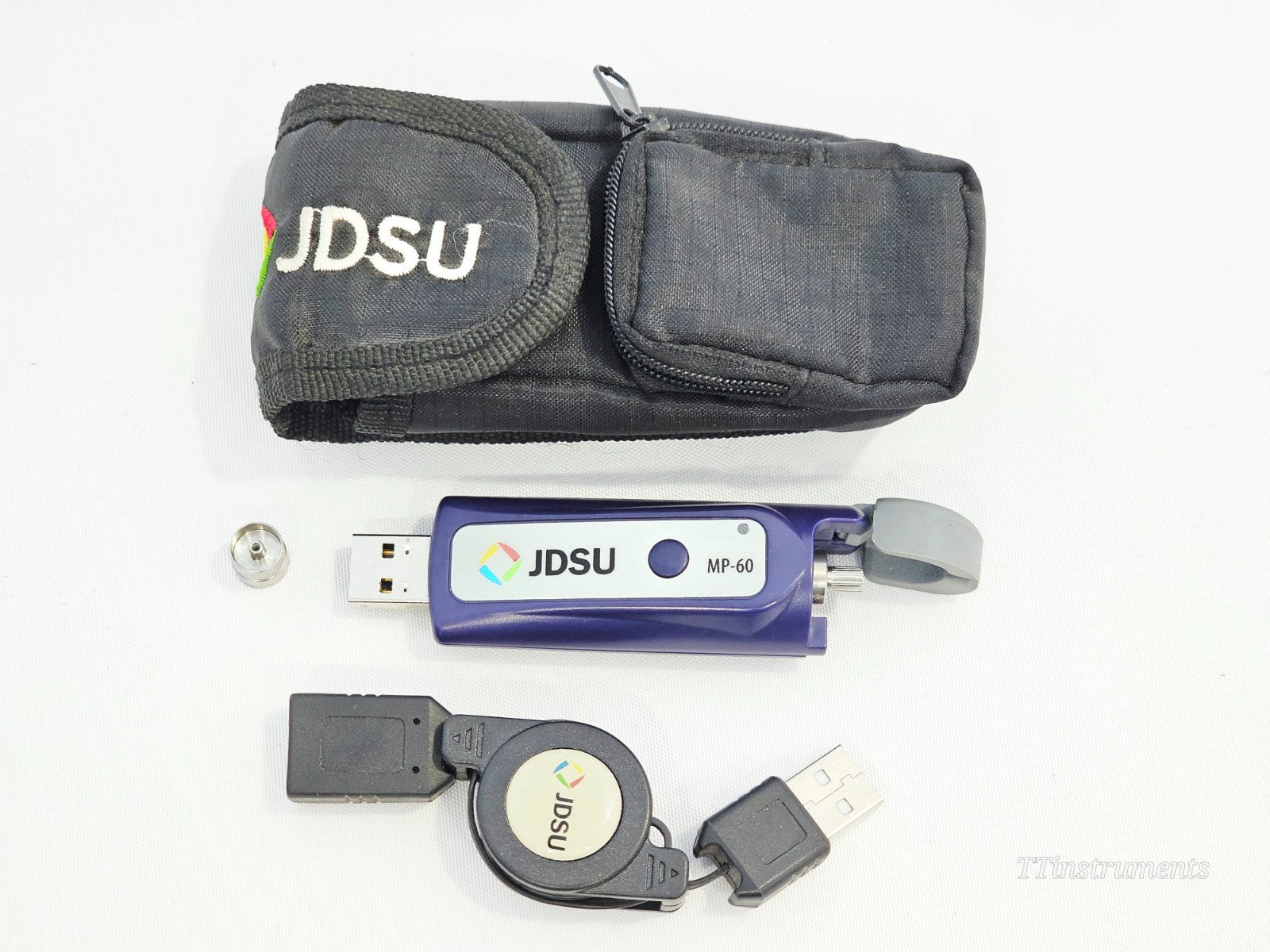 VIAVI JDSU used optical power meter front view, fibre optic test measurement instrument