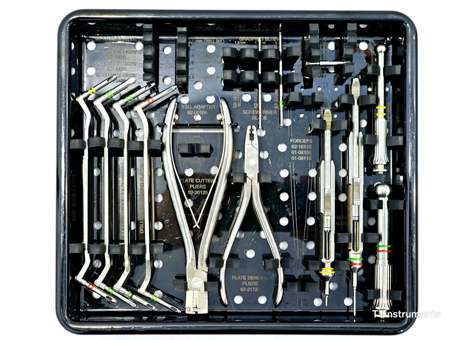 Stryker VariAx Hand Plating System 29-13010 plates and screws detail view