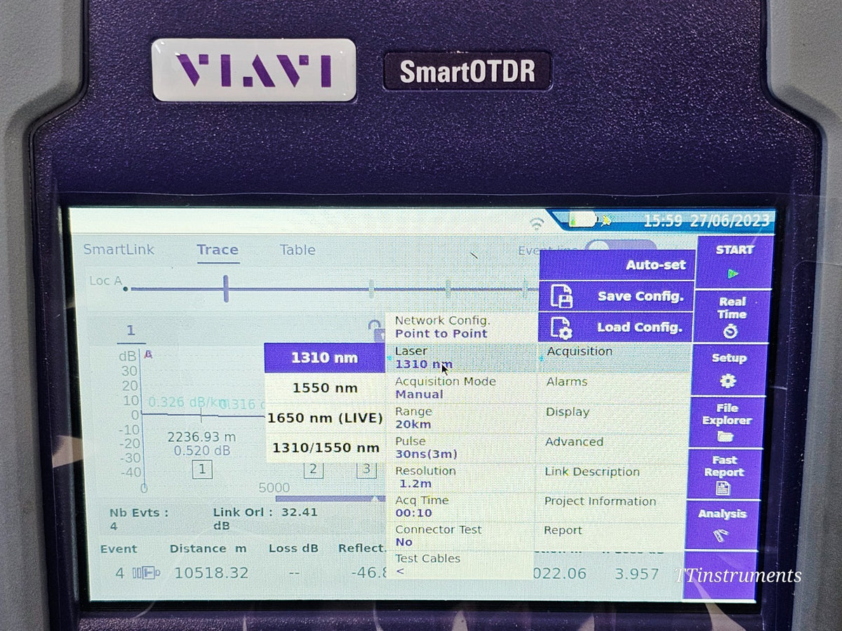 Brand NEW VIAVI SmartOTDR E138FB65 1310/1550/1650 Filtered SM APC 40 dB MFD 202314