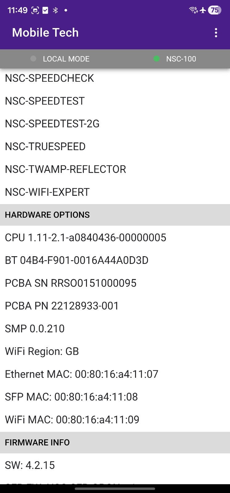Viavi JDSU NSC-100 Tester 1G 10G LOOPBACK GPON Optical Ethernet WIFI Speedtest
