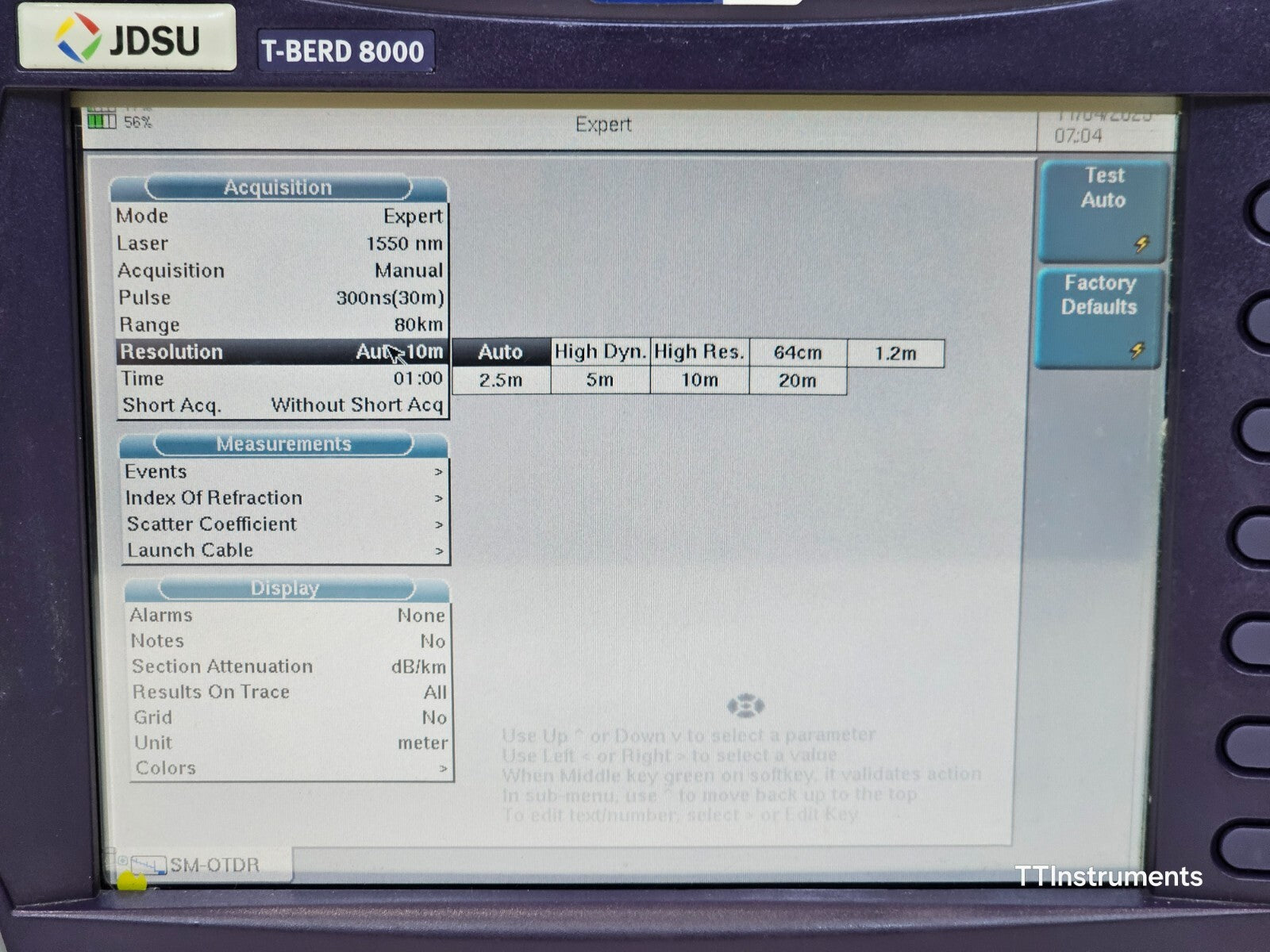 Calibrated Viavi JDSU T-BERD 8000 with CD PMD Analyzer 5083CD OTDR 81PMD