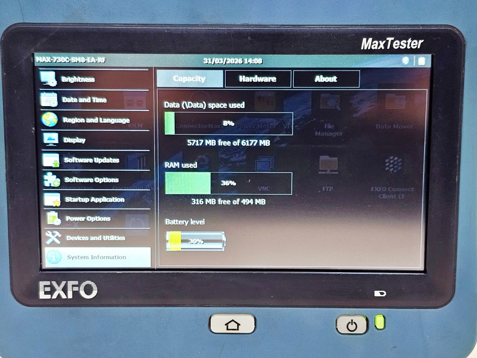 EXFO CALIBRATED MAX-730C-SM8 MaxTester PON/Metro OTDR 1310/1550/1650nm iOLM10