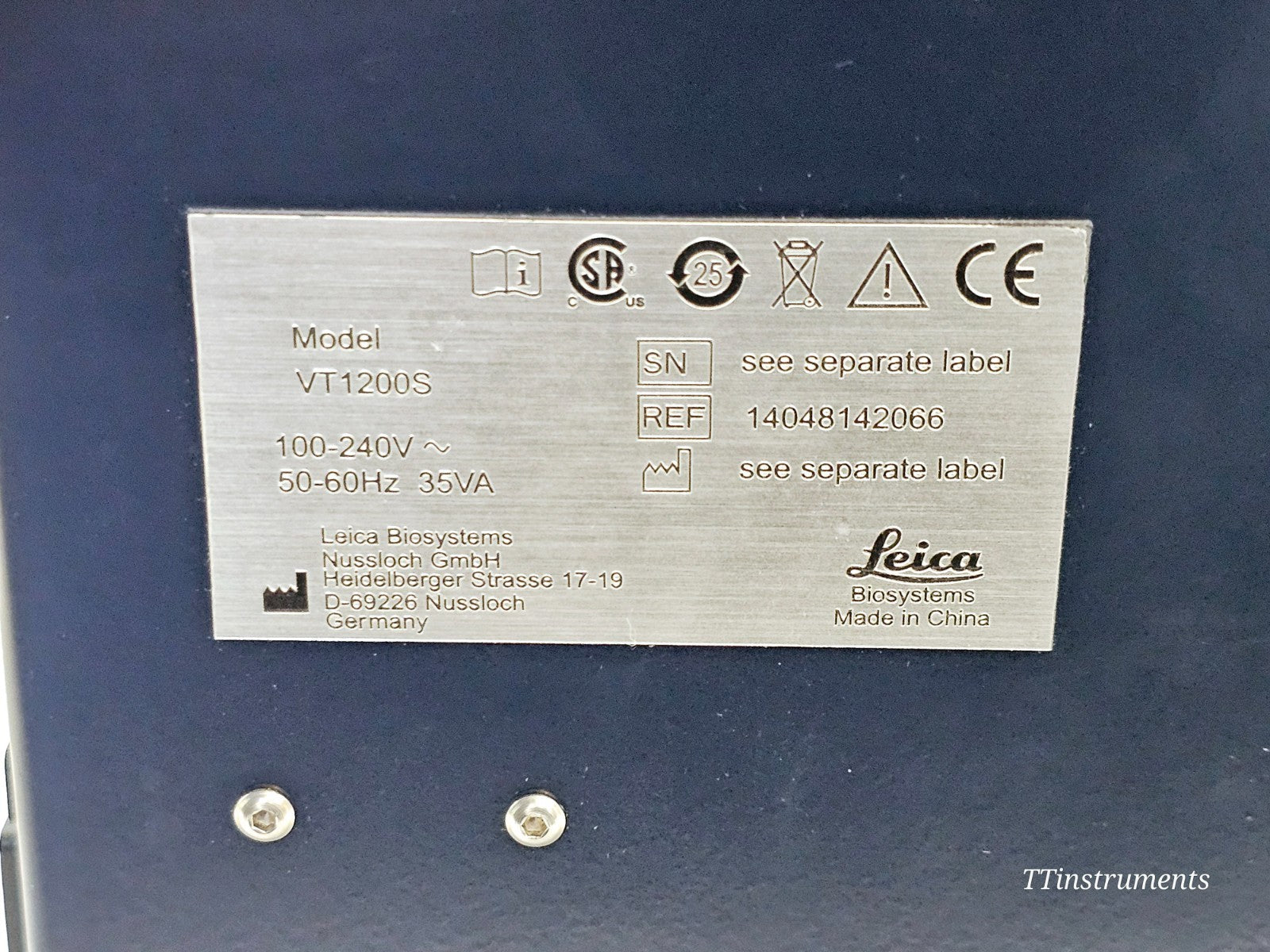 Leica VT1200S Vibratome Line MFD 2015 14048142066 Vibrating Blade