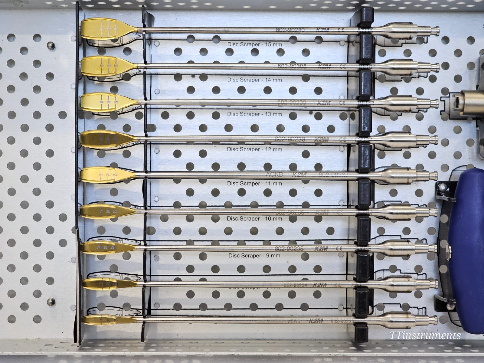 Stryker K2M Aleutian Interbody Systems Lordotic Trial Instrument Set 7mm - 15mm