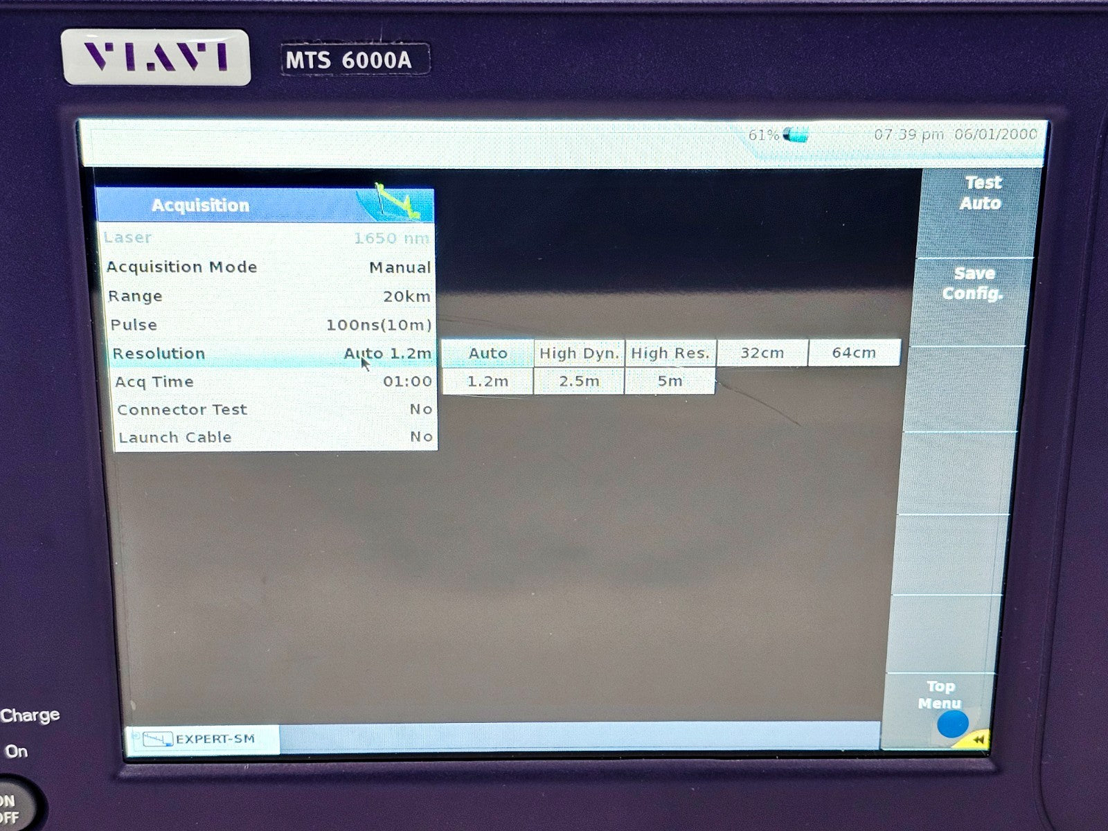 VIAVI MTS fiber optic tester overall unit condition view