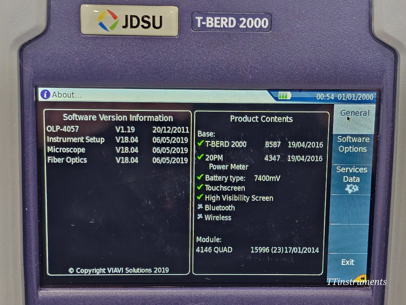 JDSU T-BERD 2000 + 4146 QUAD OTDR SM MM 850/1300 1310/1550 + P5000i Scope +MP-60
