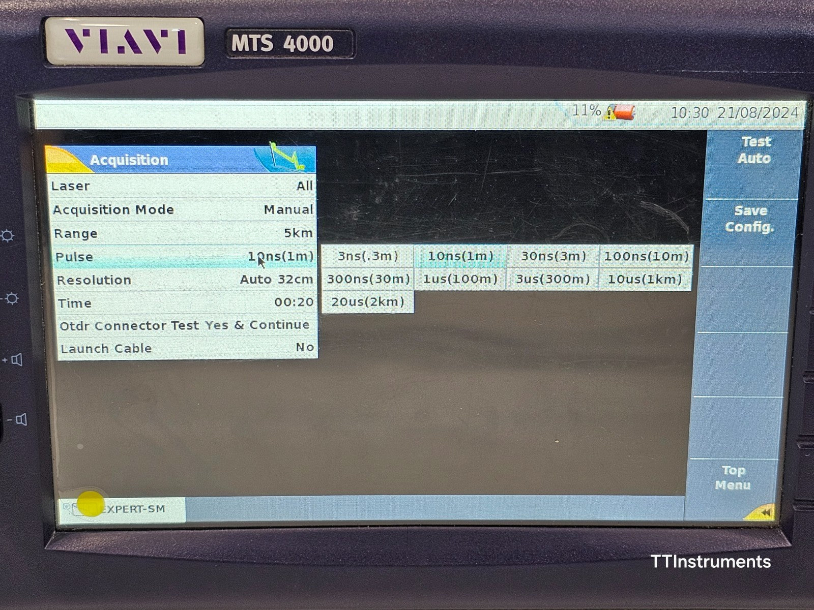 Viavi MTS 4000 Mainframe with PM/VFL & 4126 MA SM OTDR 1310/1550nm SC-APC