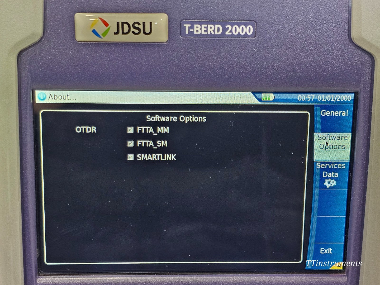 Viavi JDSU MTS 2000 Mainframe & 4126 MA SM OTDR 1310/1550nm LC-APC 37/35 dB SM