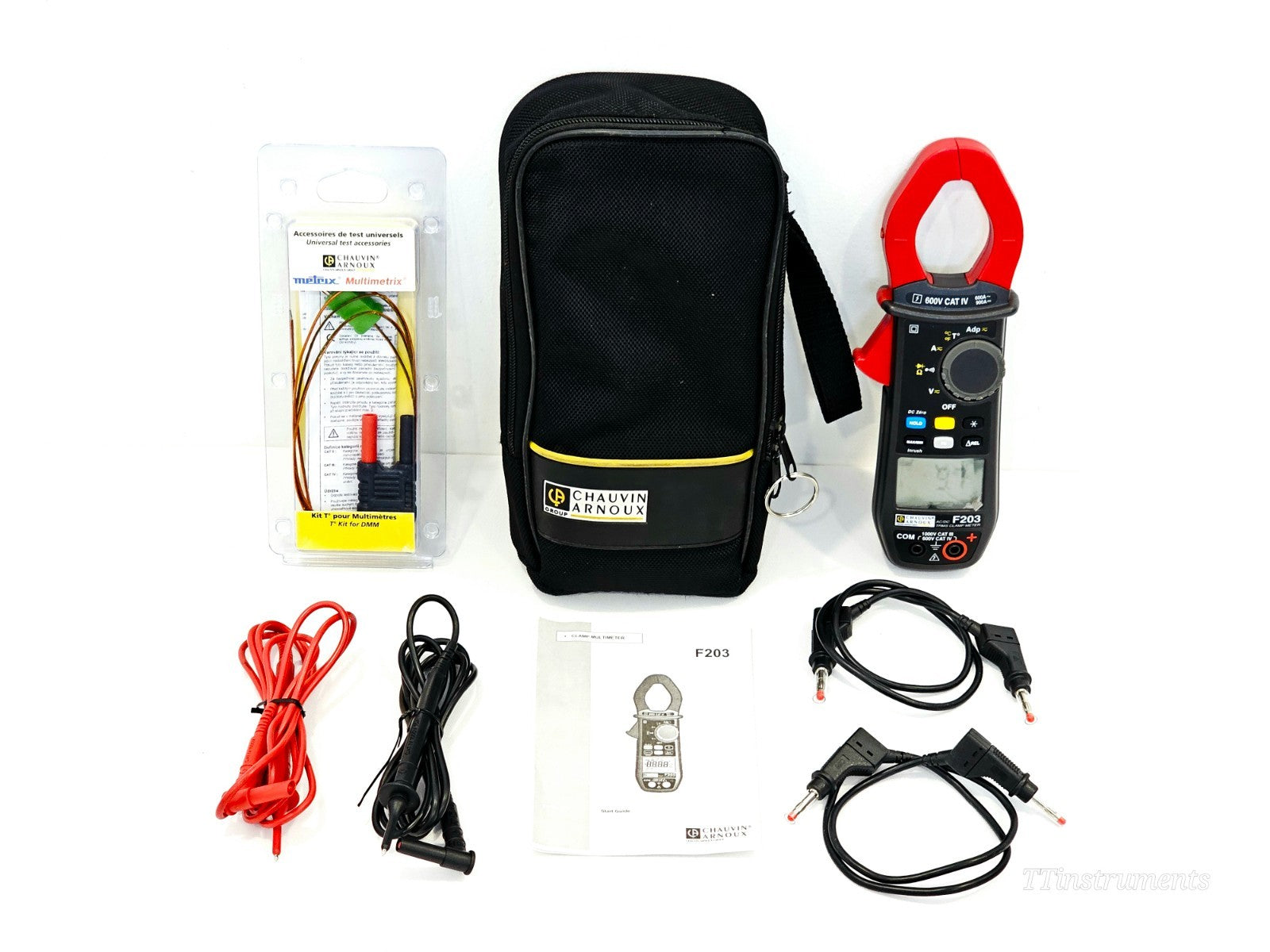 Chauvin Arnoux F203 TRMS AC/DC Clamp Meter with Leads...