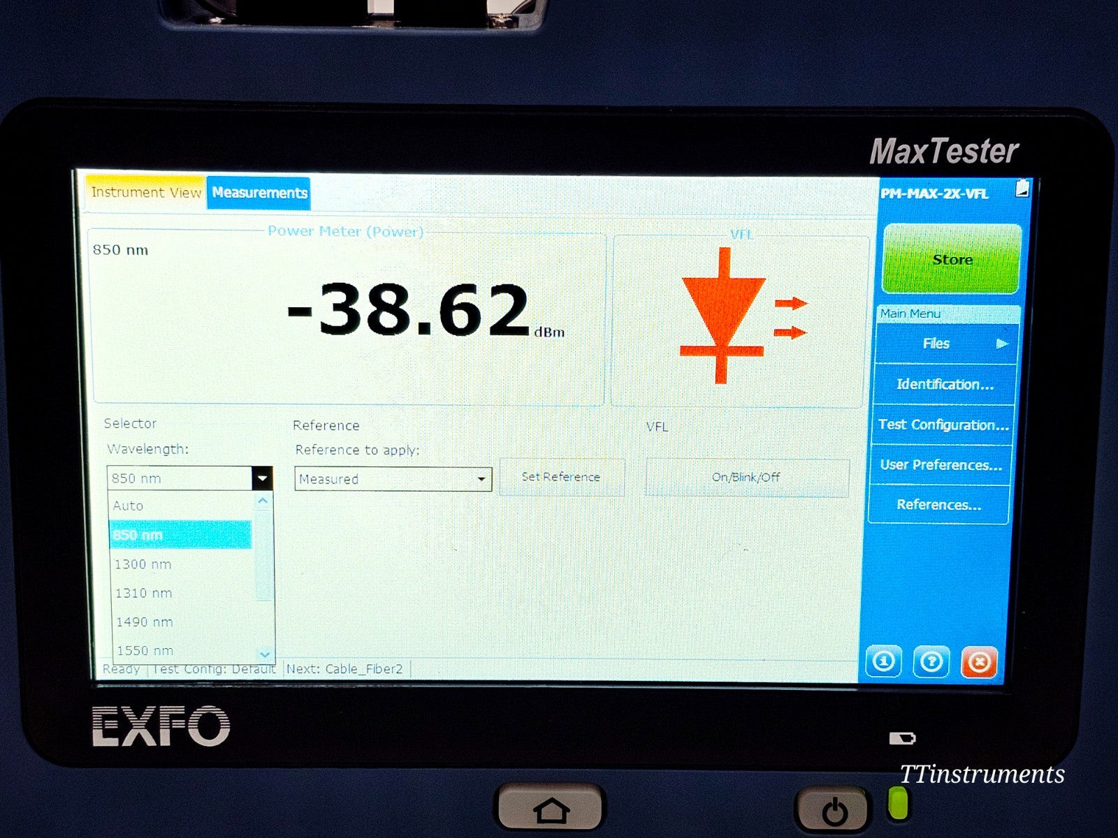 EXFO MAX-730C-SM8-EA OTDR cosmetic condition showing chassis wear