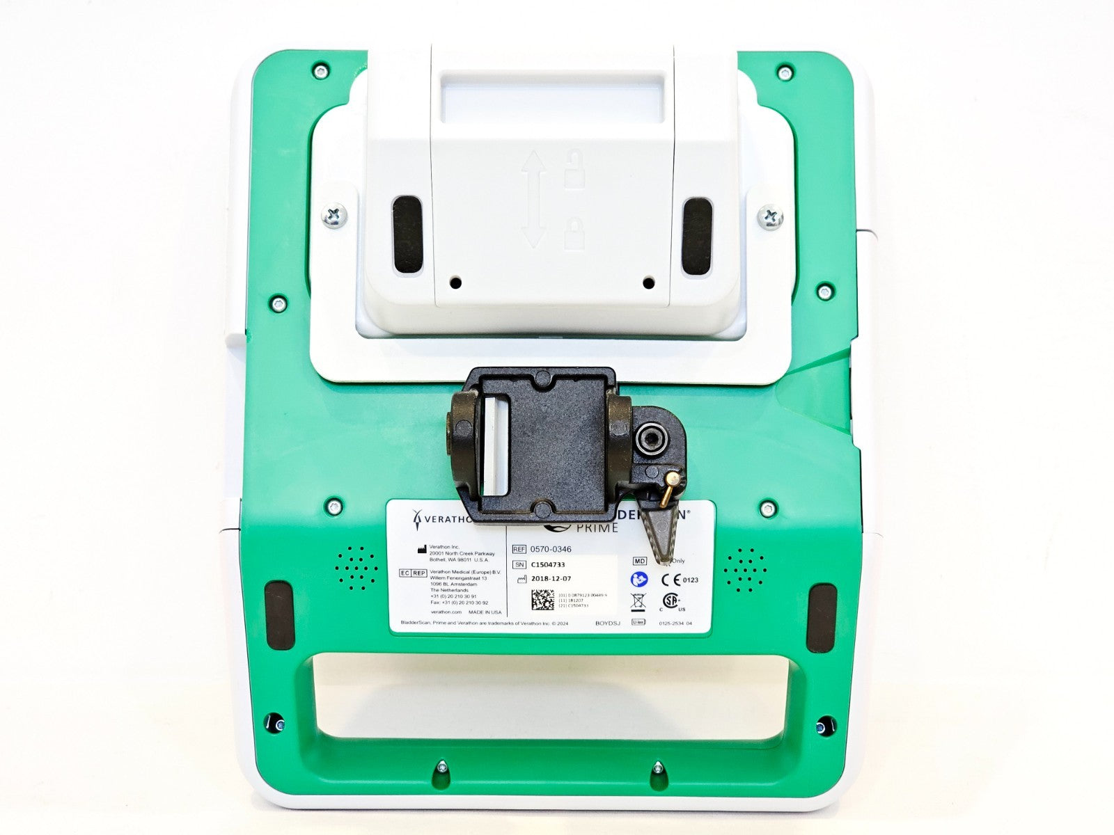 Verathon BladderScan control buttons and interface detail
