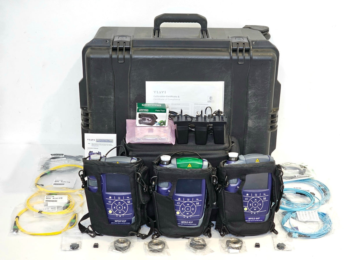 Viavi MPO Optical Loss Test Set QUAD SM + MM Tier 1 Cert MPOLP-85P MPOLS-84P 85P0