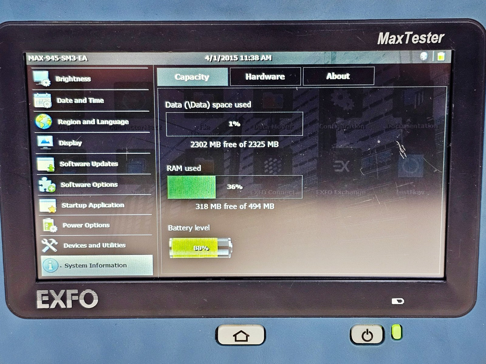 EXFO OLTS MAX-945-SM3 1310/1550/1625 SM Fibre Certifier MAX-945 SM3 SC-APC10