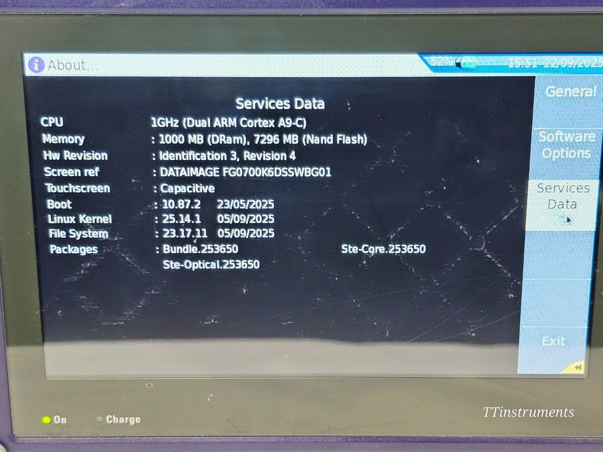 Viavi JDSU MTS 4000 V2 Platform + 4126 MA2 SM 1310/1550 nm OTDR MFD 2018 SC-APC16