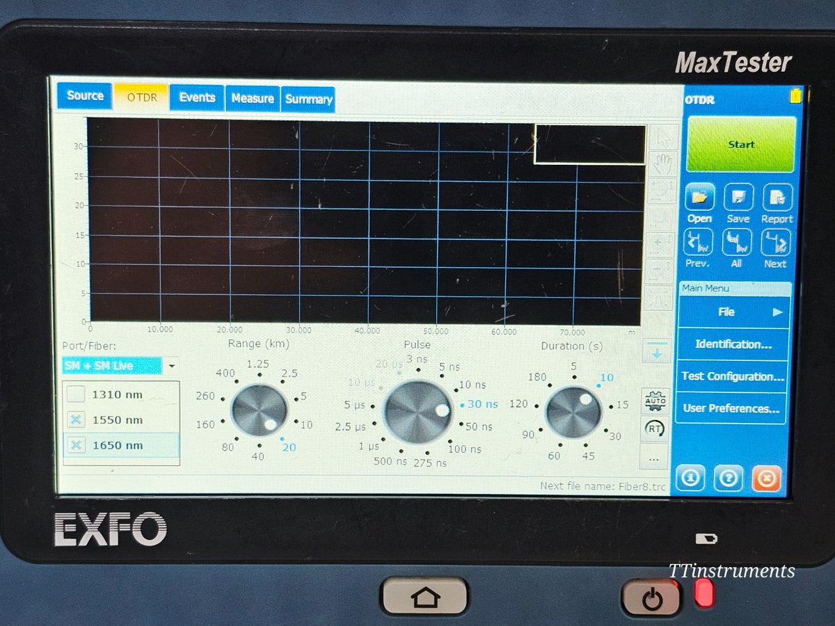EXFO MAX-730C-SM8-EA MaxTester PON/Metro OTDR 1310/1550/1650nm iOLM IADV + PM14