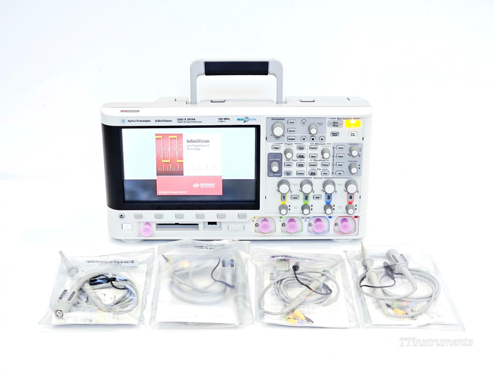 Keysight DSOX2014A InfiniiVision 4CH 100MHz Digital Oscilloscope + 4x N2863B0