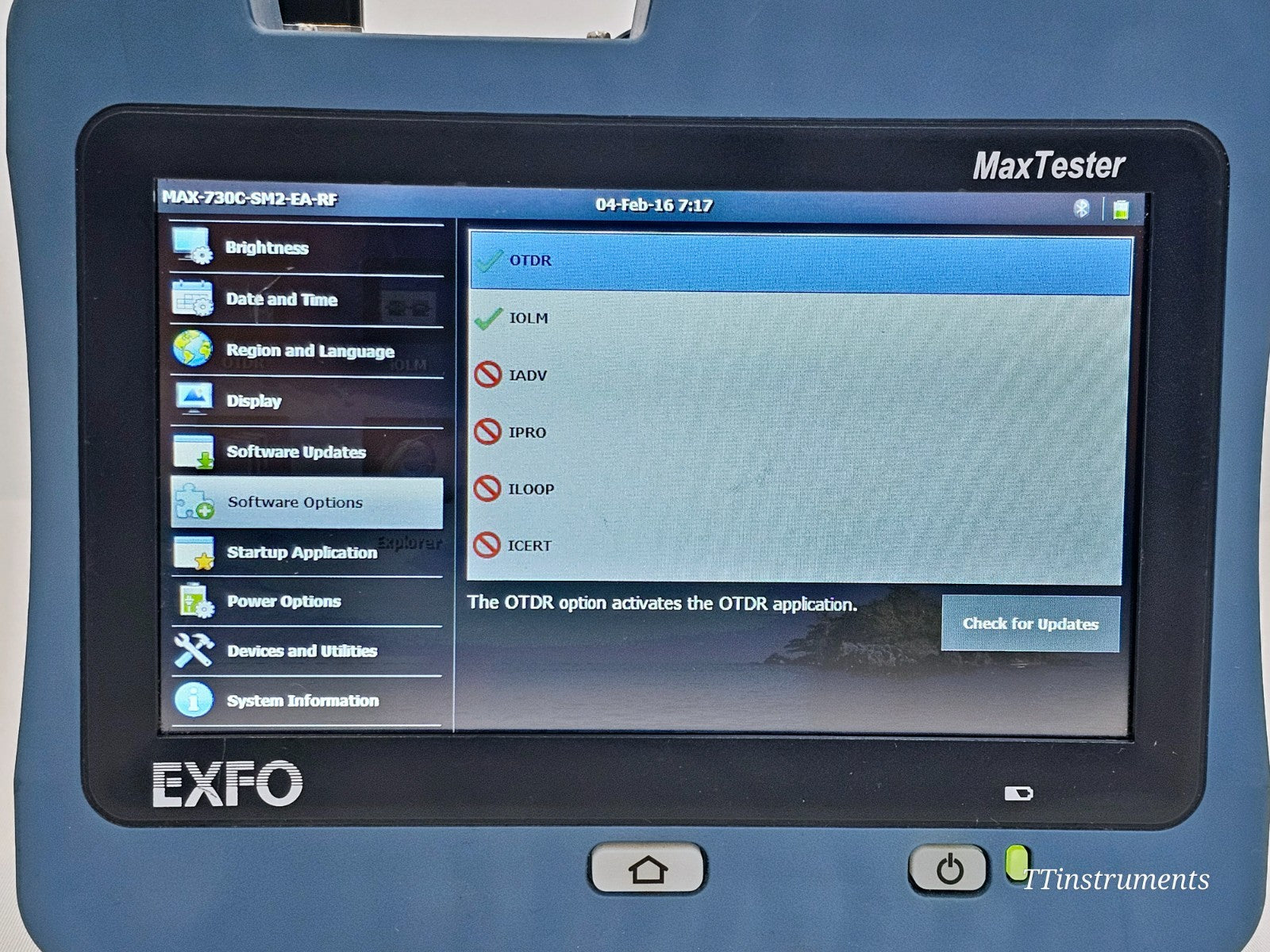 EXFO MAX-730C-SM2 OTDR iOLM MaxTester 1310/1550 & 1625 LIVE FIBRE SM2 MAX-730C