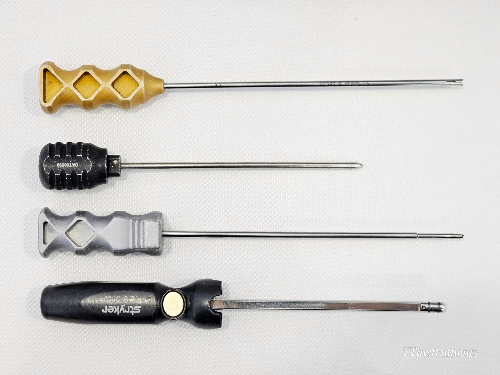 Close-up detail of Stryker hip arthroscopy instrument catalogue reference markings