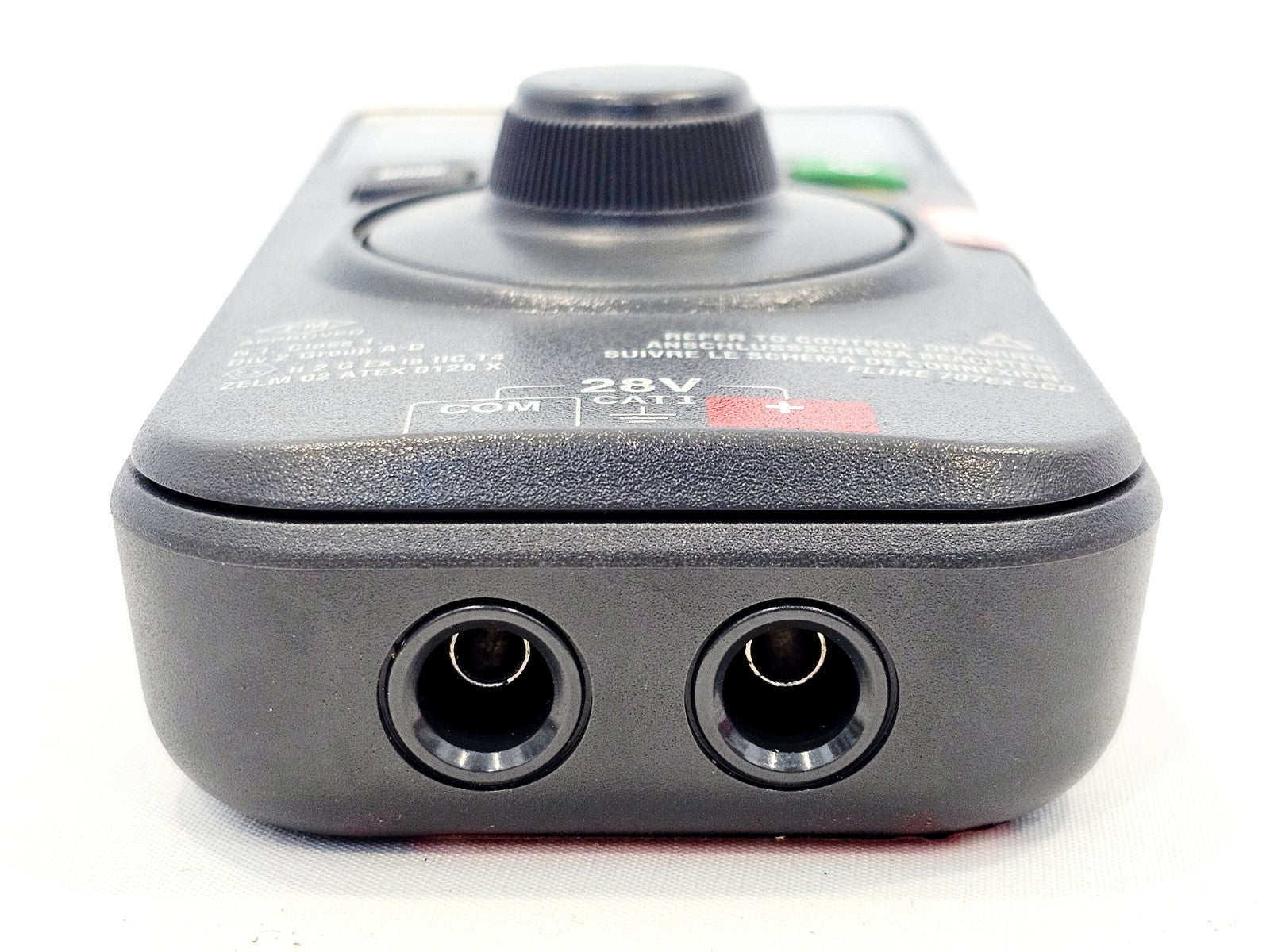 Fluke 707Ex intrinsically safe calibrator top view showing keypad and rotary control