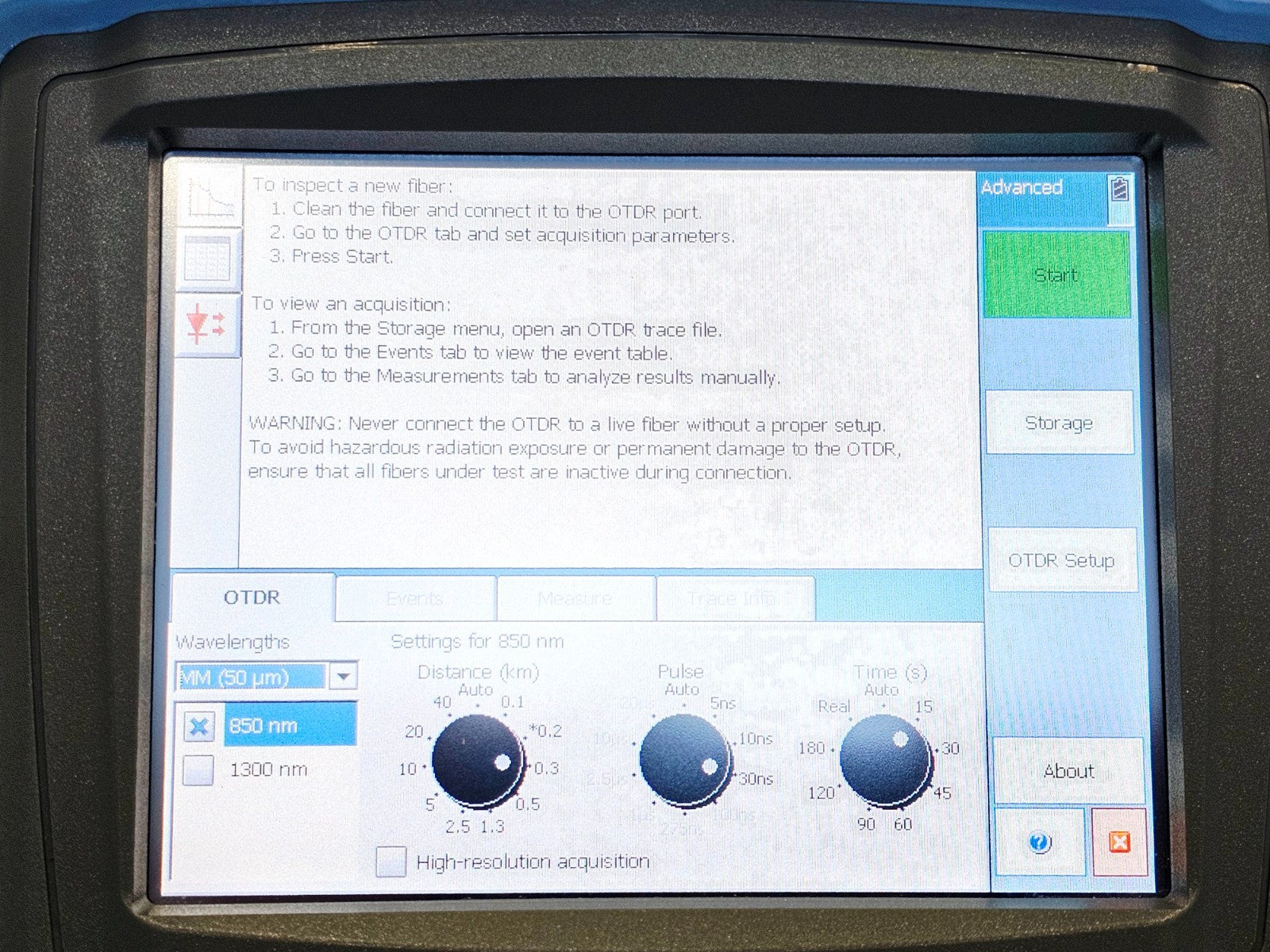 EXFO FTB-200 with FTB-7200D QUAD SM MM OTDR 1310/1550 & 850/1300 FTB-7200D-12CD17