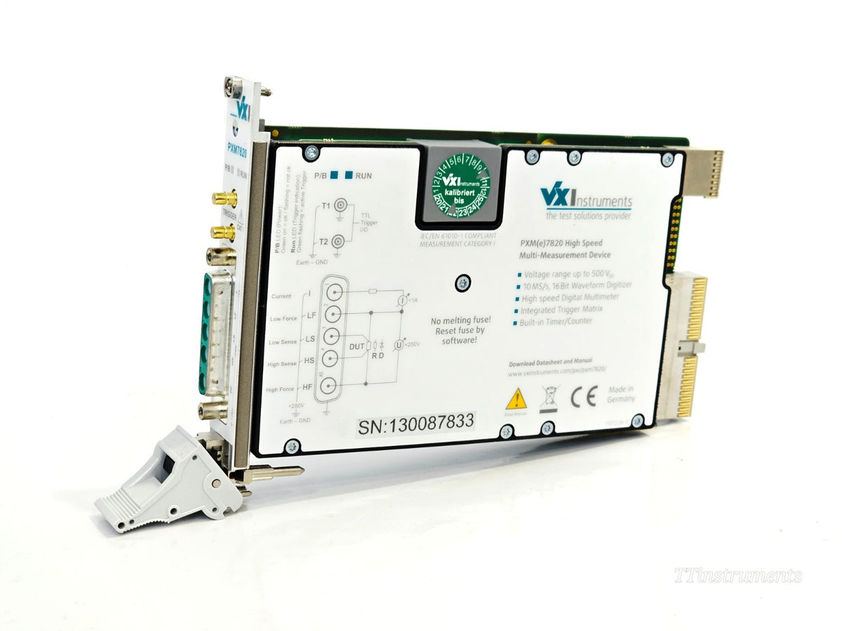 Pickering 60-102B-001 PXI module edge connector and PCB close-up